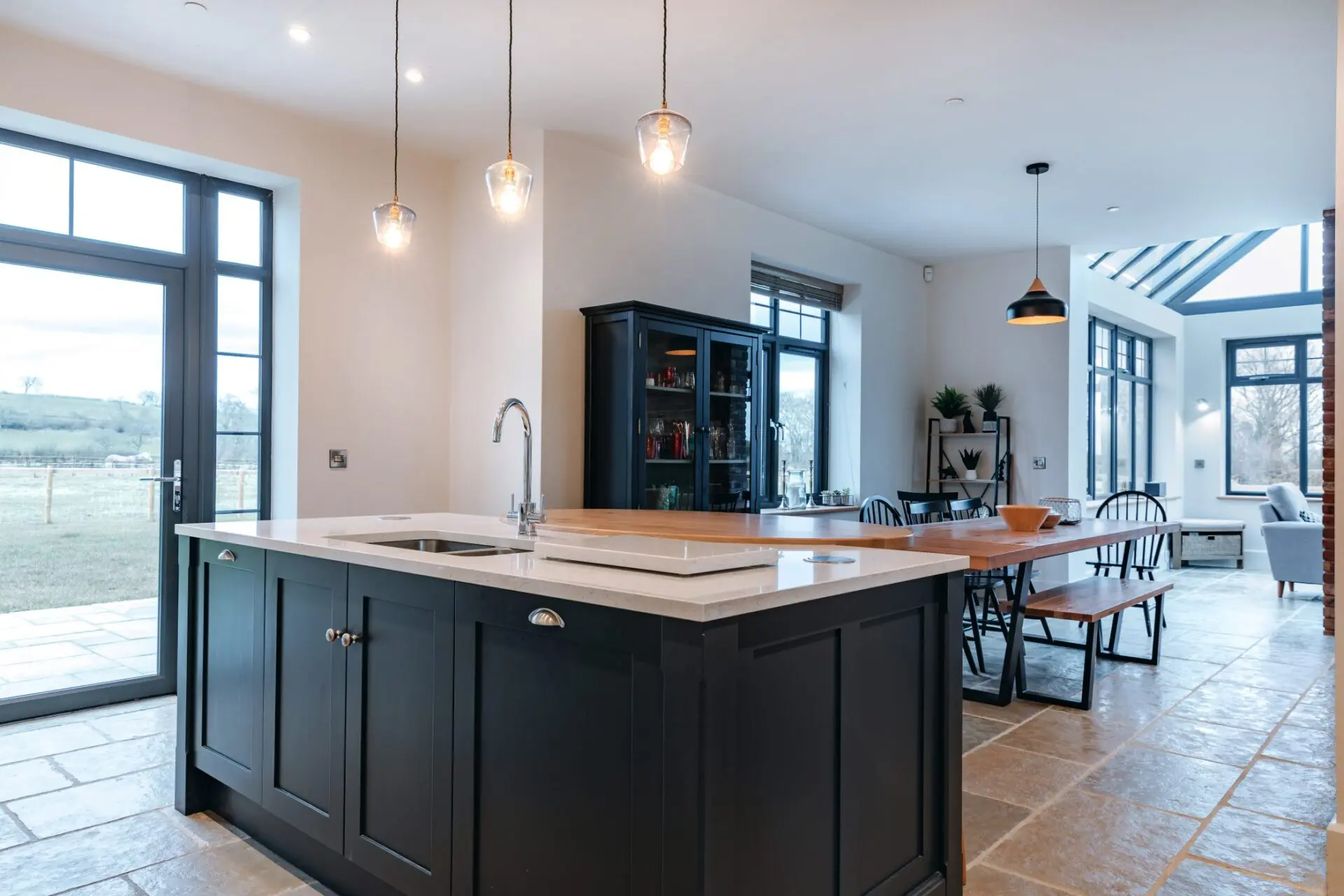 Handcrafted Panelled Doors In A Luxury Shaker Kitchen Artisan Collection Shrewsbury