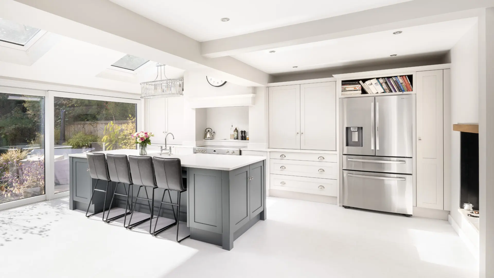 Handcrafted Shaker Cabinetry With Solid Timber Frames In A Bespoke Artisan Kitchen
