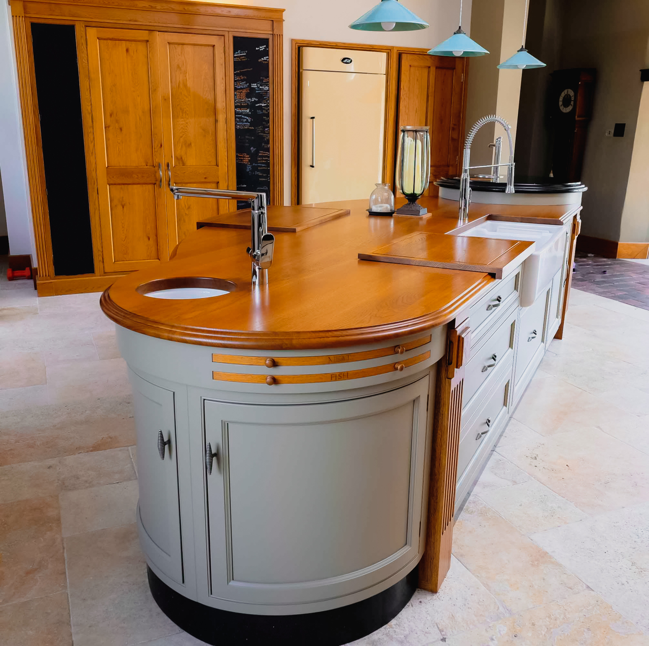 Handcrafted heritage kitchen island